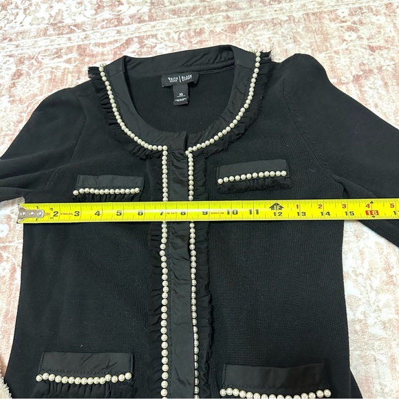 WHBM Pearl Embellished Knit Cardigan Jacket - Picture 10 of 12